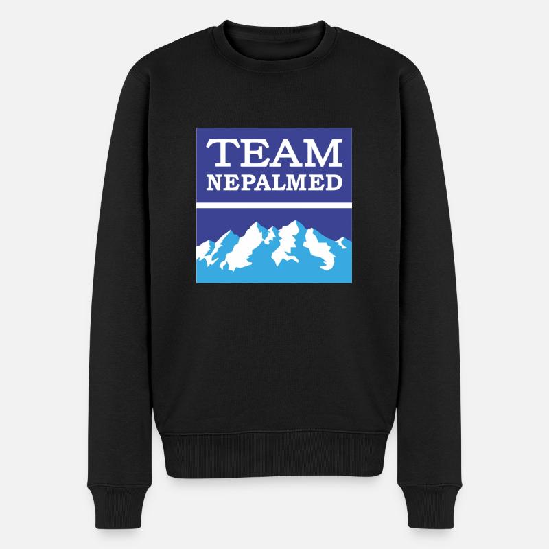 Logo Team Nepalmed bleu - Pull Premium bio Homme - noir