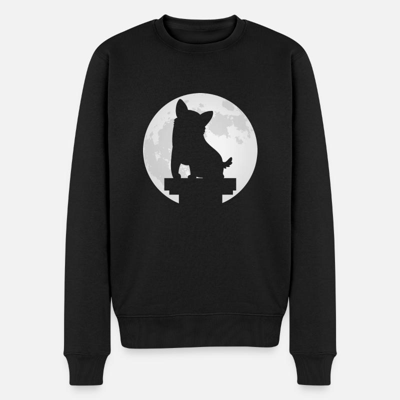 Corgi - Männer Premium Bio Pullover - Schwarz