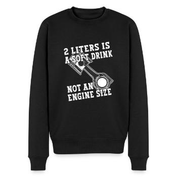 2 Liters is a Soft Drink Motor PS Auto Schrauber - Männer Premium Bio Pullover - Schwarz - Vorne - Nico (187cm)