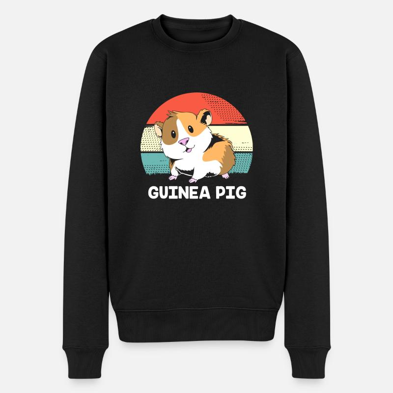 Meerschweinchen - Männer Premium Bio Pullover - Schwarz