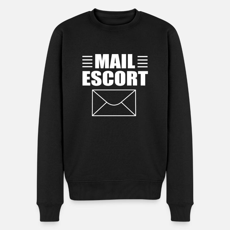 Postbote - Männer Premium Bio Pullover - Schwarz
