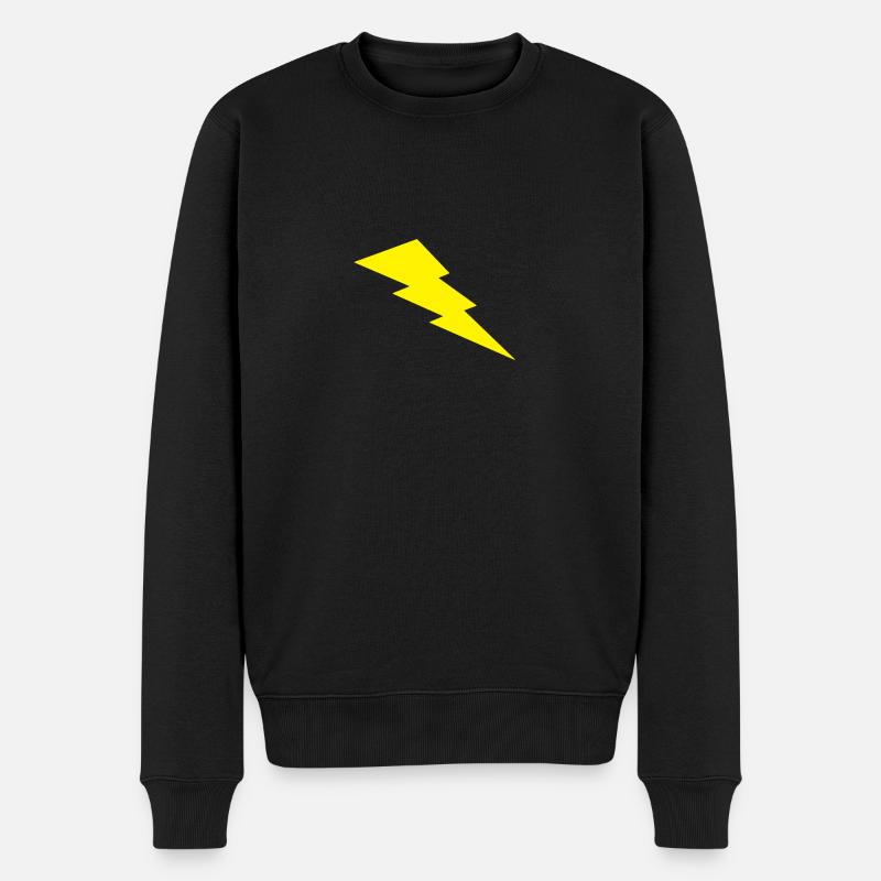 Blitz - Männer Premium Bio Pullover - Schwarz