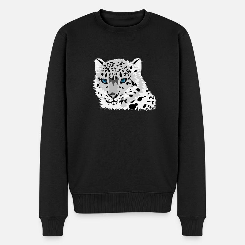 léopard des neiges - Pull Premium bio Homme - noir