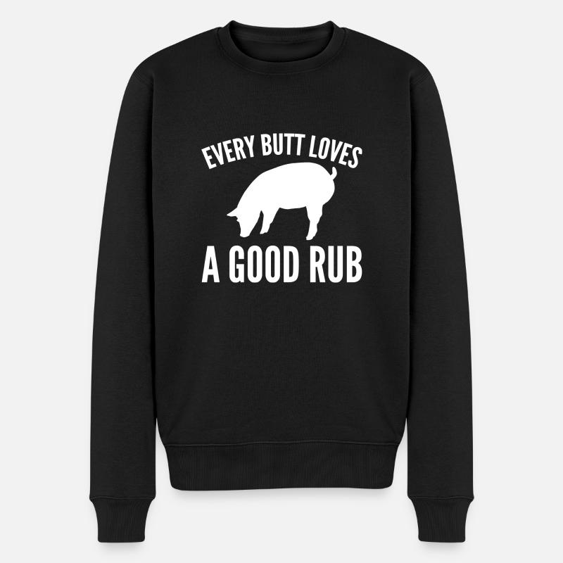 BBQ - Männer Premium Bio Pullover - Schwarz