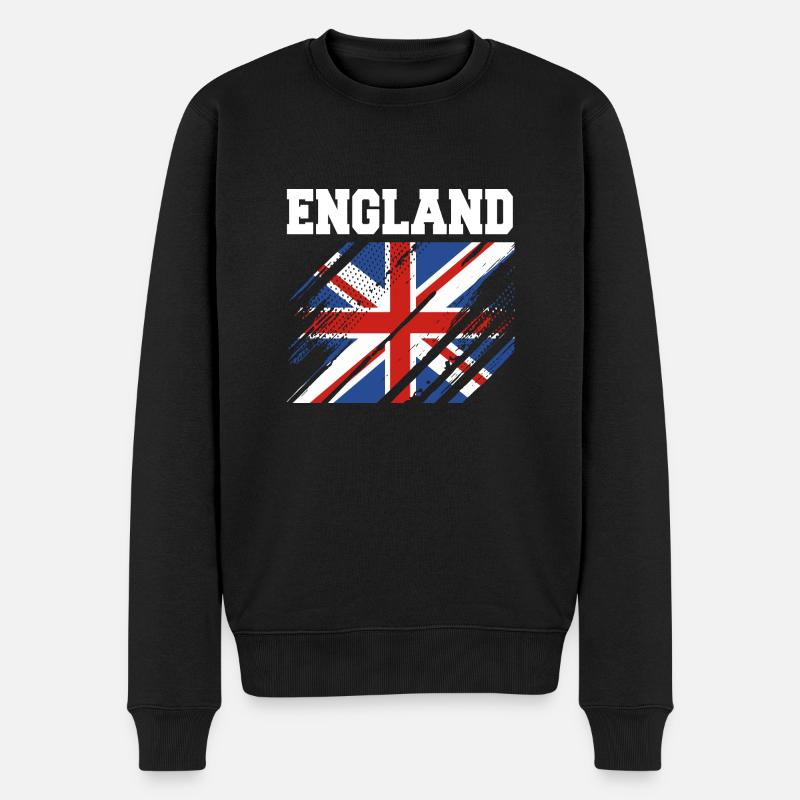 Angleterre Anglais - Pull Premium bio Homme - noir