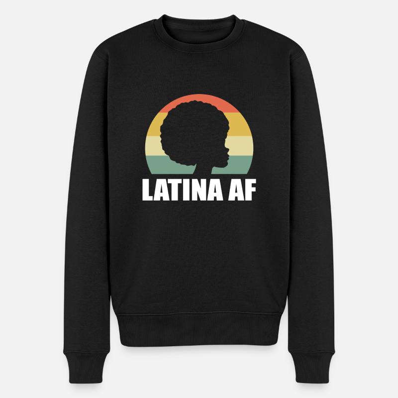 Afro Latina - Pull Premium bio Homme - noir