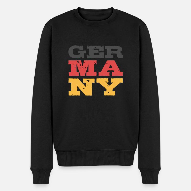 Deutschland - Männer Premium Bio Pullover - Schwarz