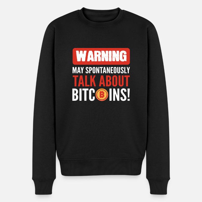 Bitcoin - Männer Premium Bio Pullover - Schwarz