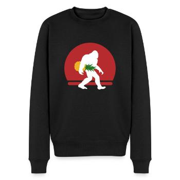 Ananas Bigfoot Big Foot - Männer Premium Bio Pullover - Schwarz - Vorne - Nico (187cm)