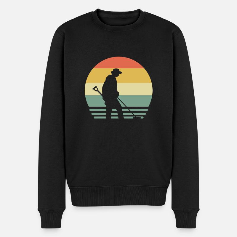 Metalldetektor - Männer Premium Bio Pullover - Schwarz