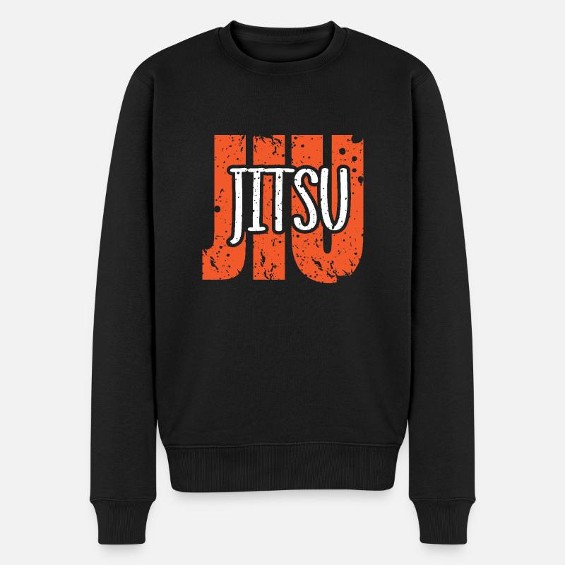 Jiu Jitsu Selbstverteidigung - Männer Premium Bio Pullover - Schwarz