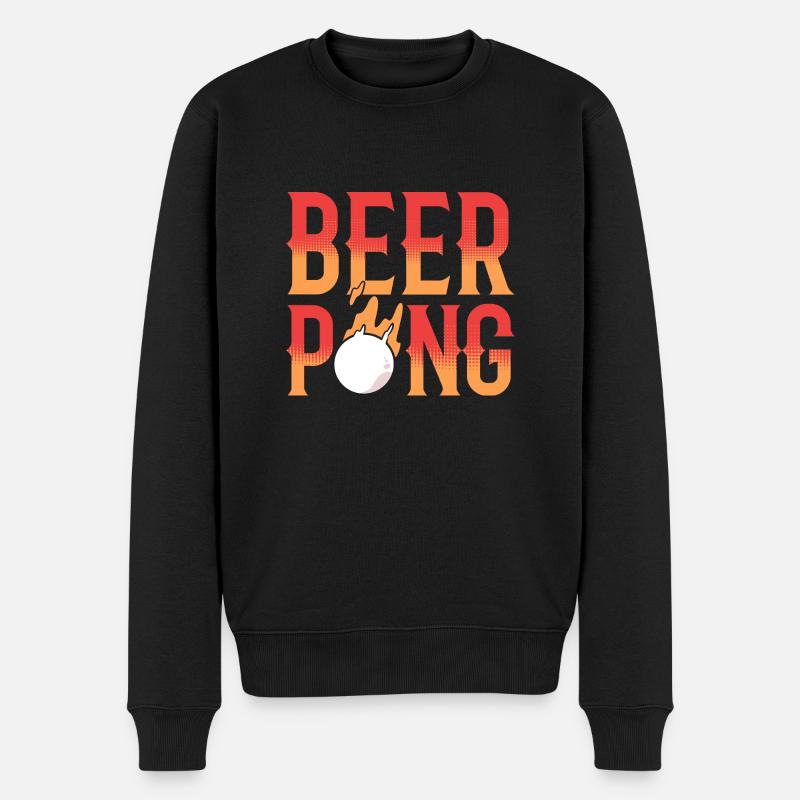 Beerpong Bierpong Bier Pong - Männer Premium Bio Pullover - Schwarz