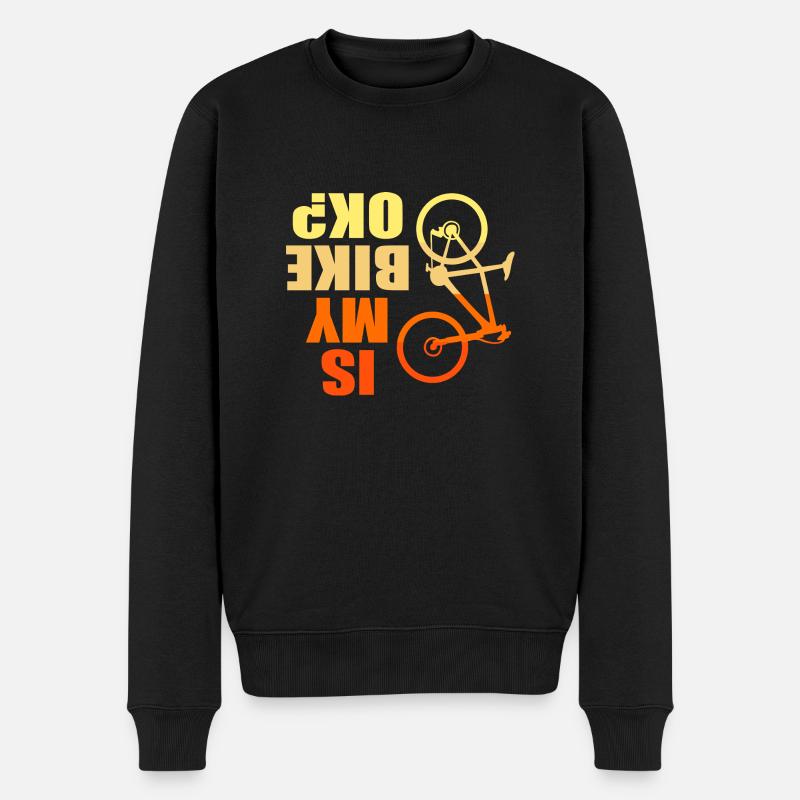 Mountainbike Mountainbiken Mountainbiker - Männer Premium Bio Pullover - Schwarz