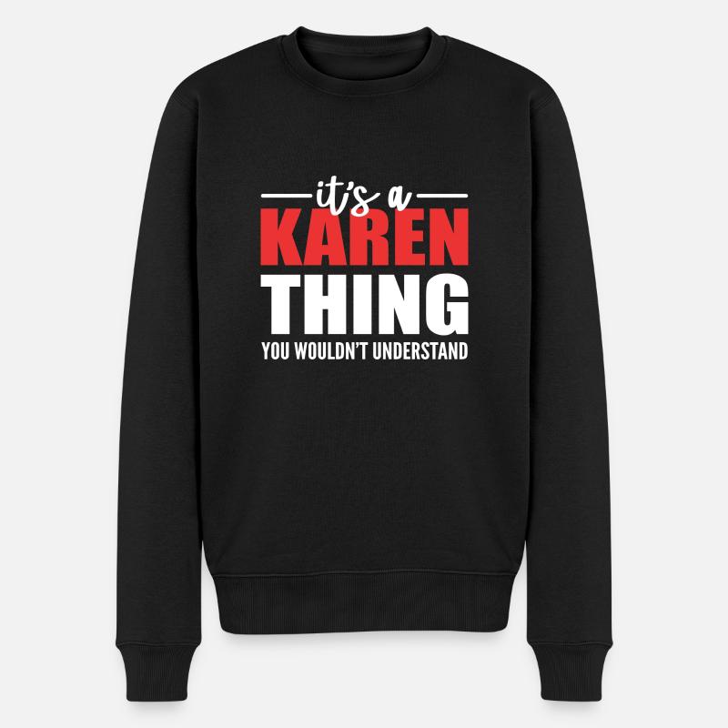 Karen - Männer Premium Bio Pullover - Schwarz