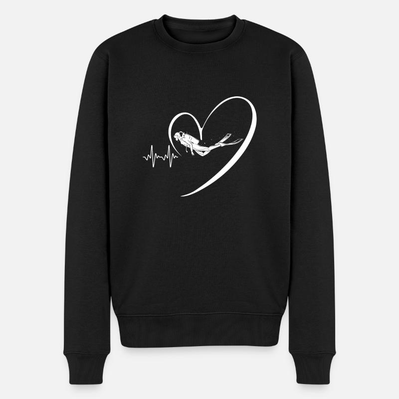 Plonger - Pull Premium bio Homme - noir