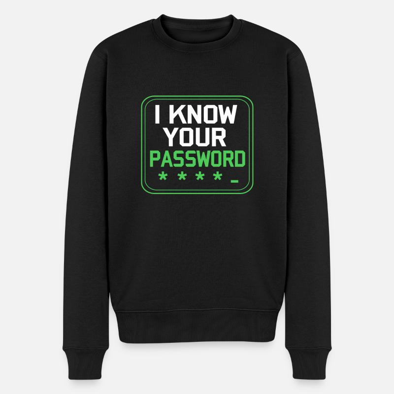 Cybersecurity Cyber Programmierer Hacker - Männer Premium Bio Pullover - Schwarz