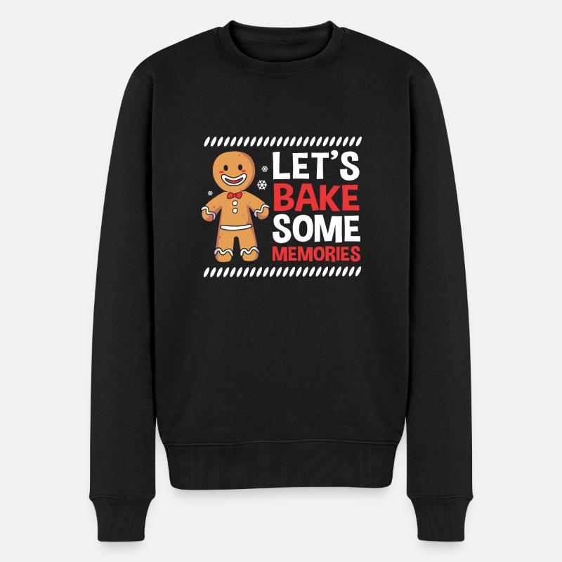 Gingerbread Man Gingerbread Heart Gingerbread Snacking - Men's Premium Organic Jumper - black