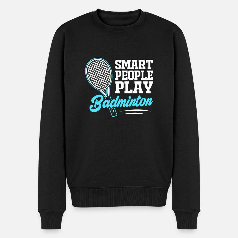 Badminton - Männer Premium Bio Pullover - Schwarz