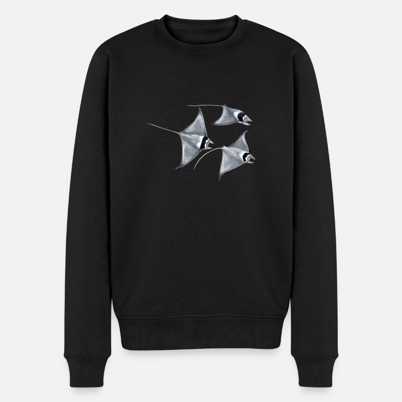 Manta ray - Raie blanket - rays devil fish blanket - Men's Premium Organic Jumper - black