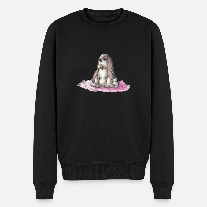 basset - Pull Premium bio Homme - noir