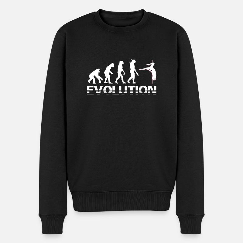 Poledancing Pole Dance Evolution - Men's Premium Organic Jumper - black