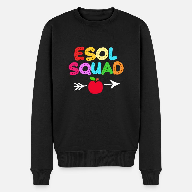 Englischlehrerin Englisch Lehrer - Männer Premium Bio Pullover - Schwarz