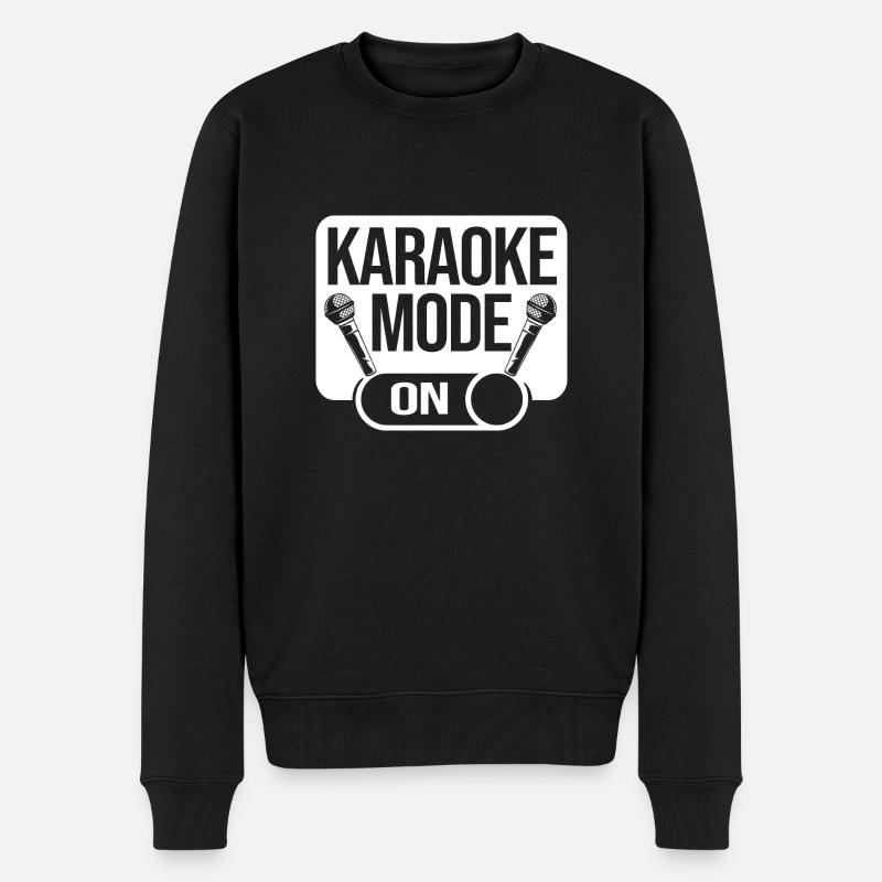 Karaoke - Männer Premium Bio Pullover - Schwarz