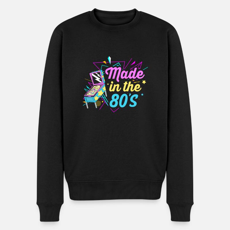 Flipper Pinball - Männer Premium Bio Pullover - Schwarz