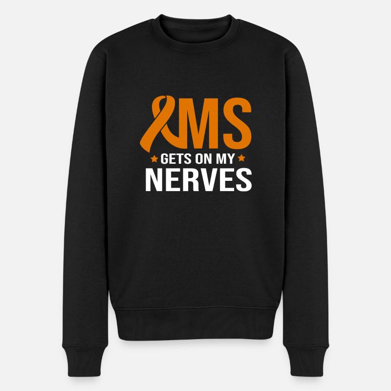 Multiple Sclerosis MS - Men's Premium Organic Jumper - black