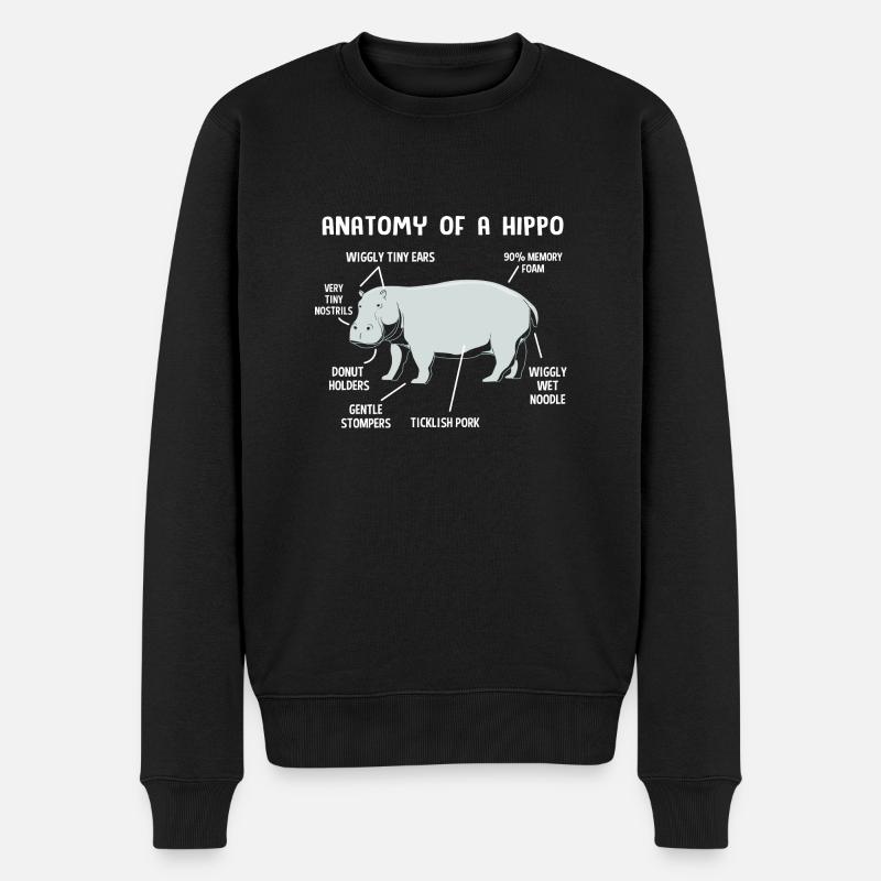 Hippopotame - Pull Premium bio Homme - noir