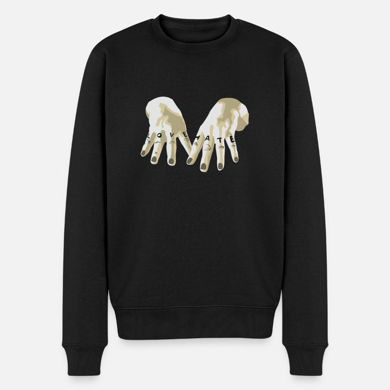 Love / Hate - Pull Premium bio Homme - noir