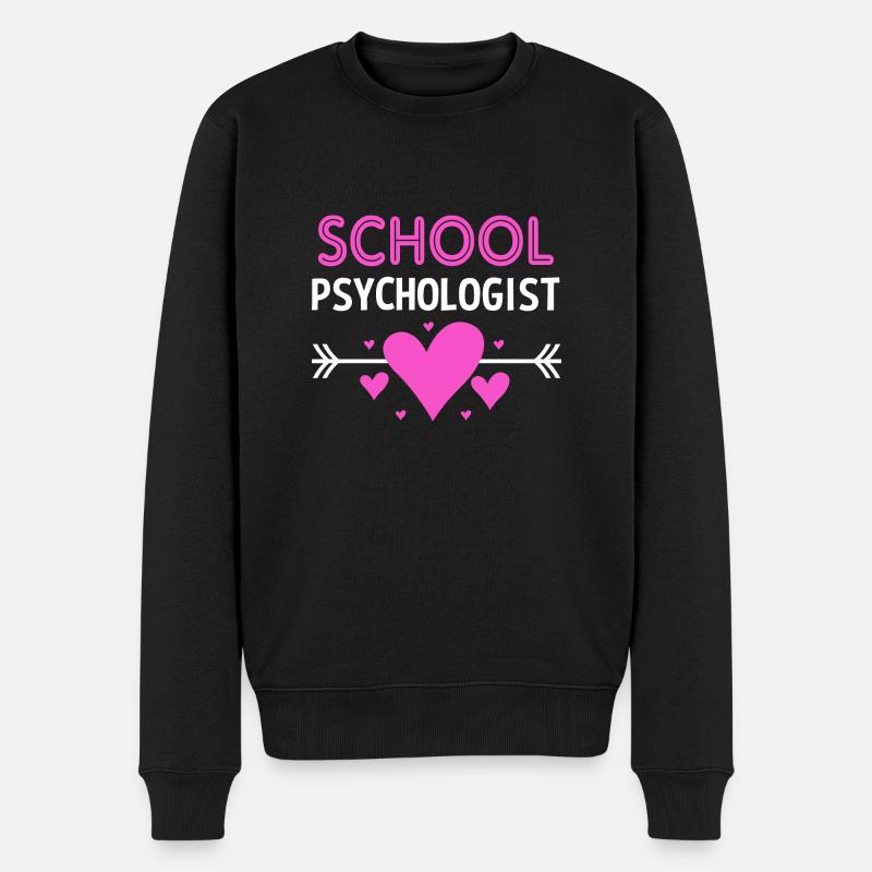 Psychologue scolaire, psychologue, psychothérapeute - Pull Premium bio Homme - noir