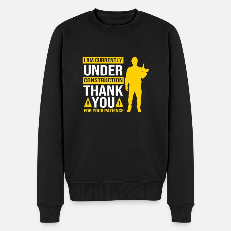 Construction worker construction site - Men's Premium Organic Jumper - black