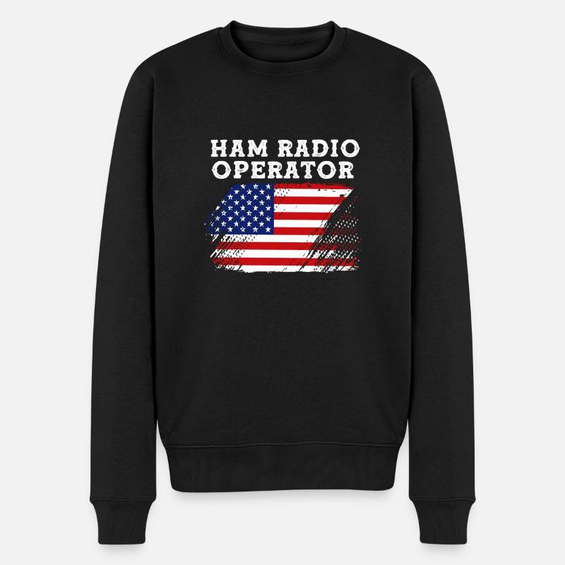 Antenne radio amateur - Pull Premium bio Homme - noir