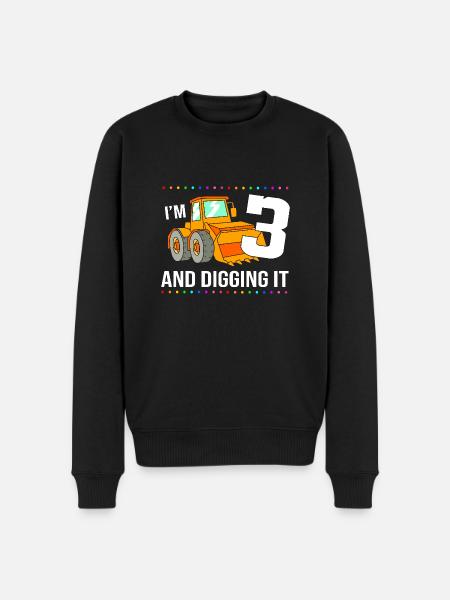 Children's birthday party construction site - Men's Premium Organic Jumper - black