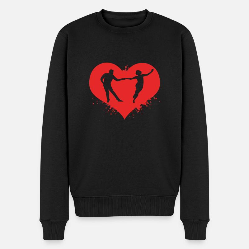Swing Swing-Musik - Männer Premium Bio Pullover - Schwarz