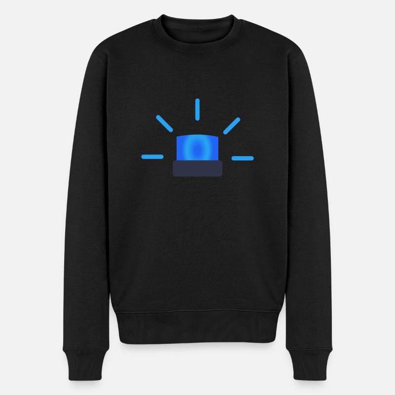 Blaulicht Geschenkidee - Männer Premium Bio Pullover - Schwarz