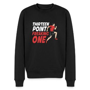Marathon Marathonläufer - Männer Premium Bio Pullover - Schwarz - Vorne - Nico (187cm)