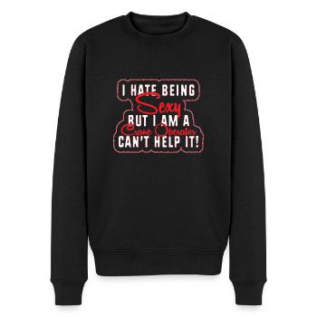 Crane operator crane - Men's Premium Organic Jumper - black - Front - Nico (187cm)