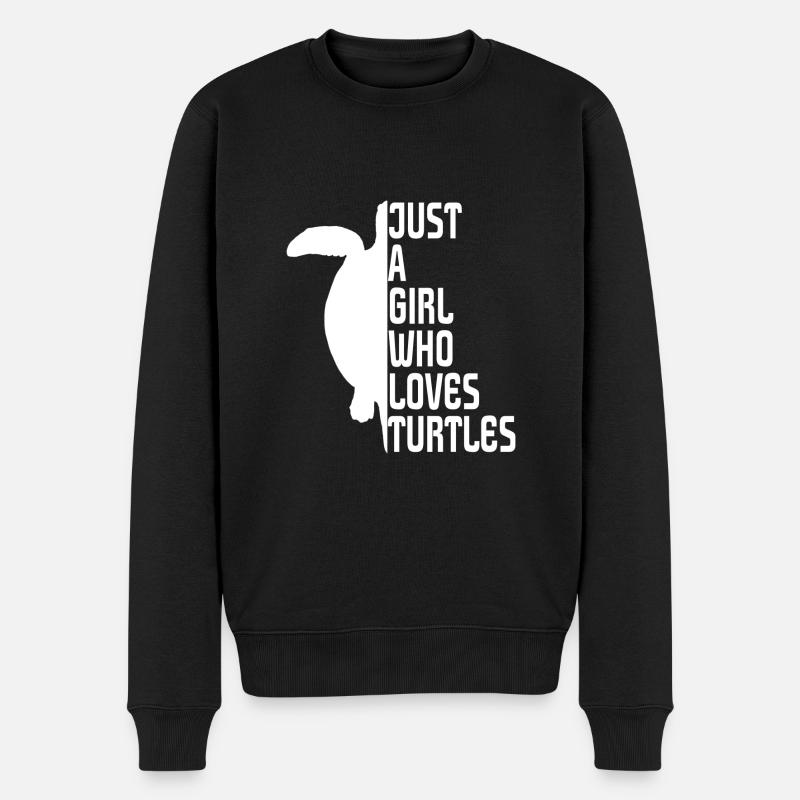 Turtle, Schildkröte - Männer Premium Bio Pullover - Schwarz