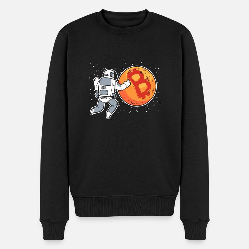 Bitcoin - Männer Premium Bio Pullover - Schwarz