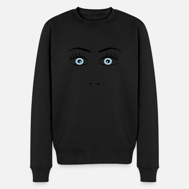 yeux 2541614 15417884 - Pull Premium bio Homme - noir