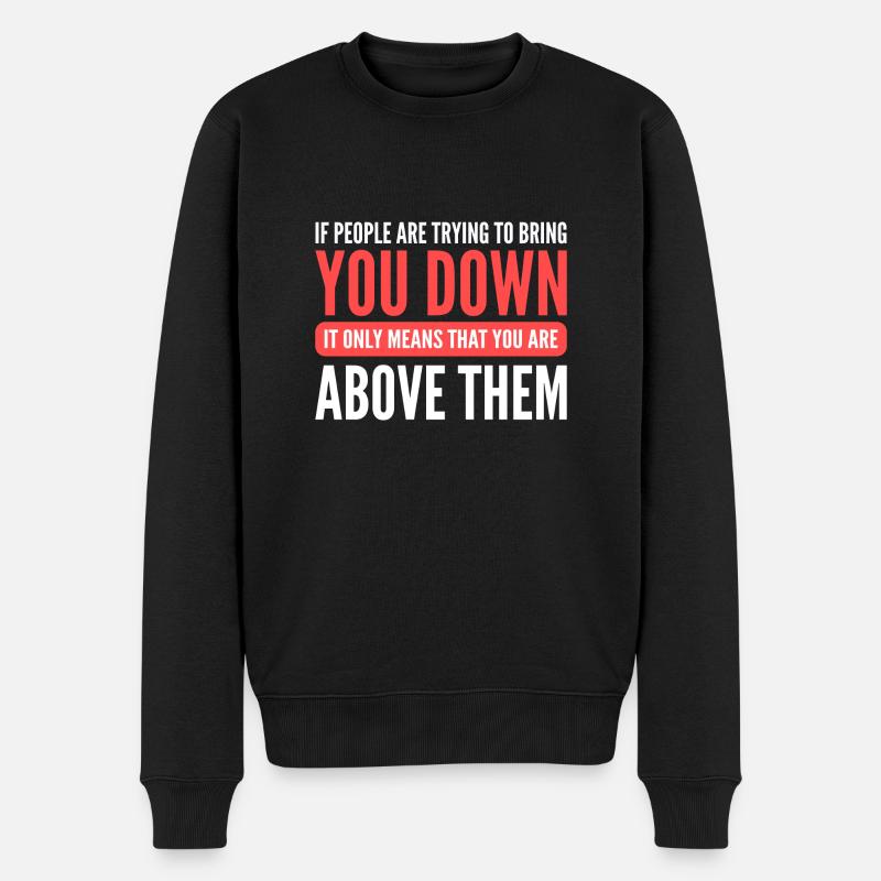 Mobbing - Männer Premium Bio Pullover - Schwarz