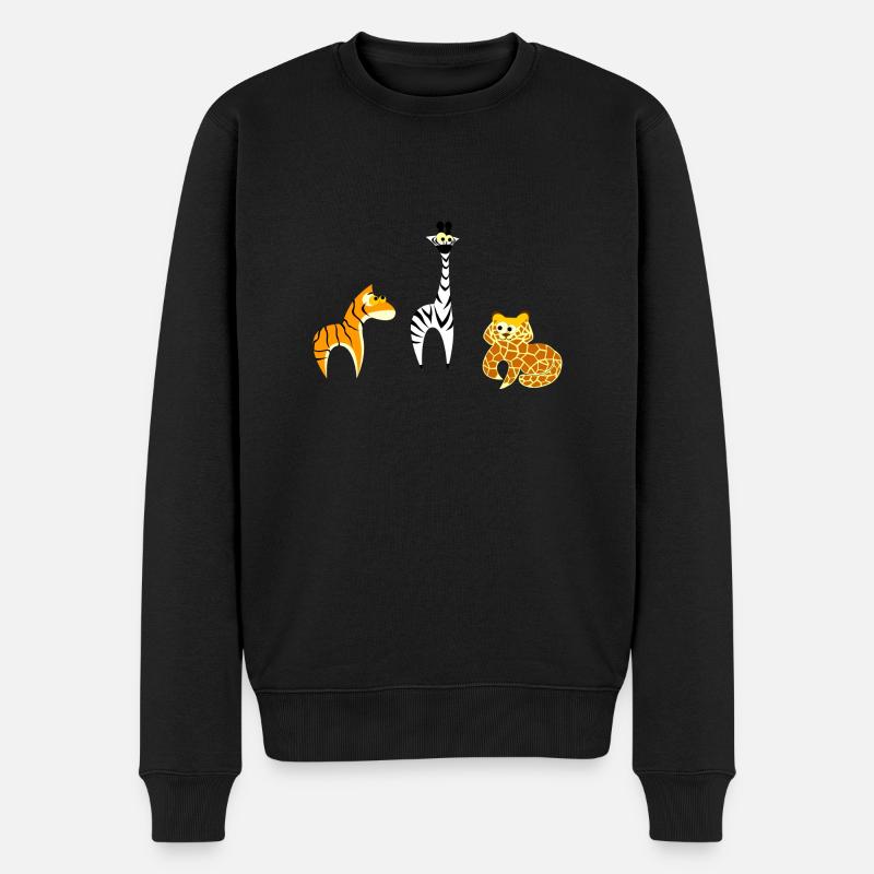 Animaux de zoo - Pull Premium bio Homme - noir