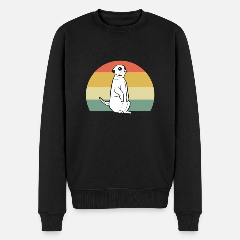 Erdmännchen - Männer Premium Bio Pullover - Schwarz