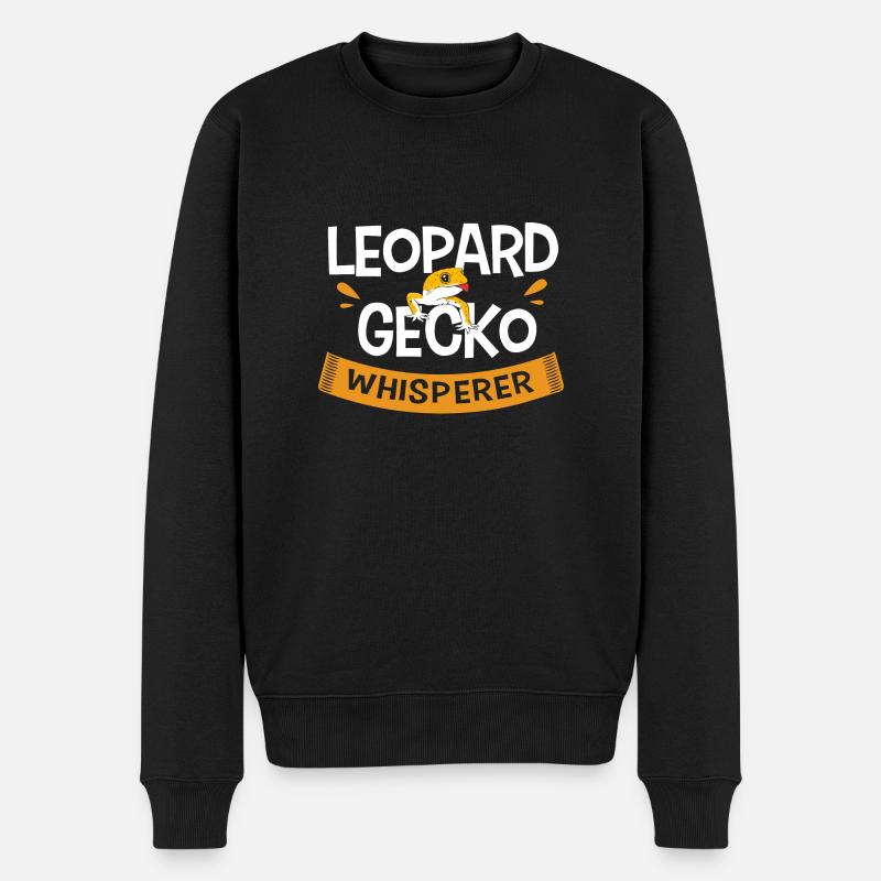 Leopard Gecko - Männer Premium Bio Pullover - Schwarz
