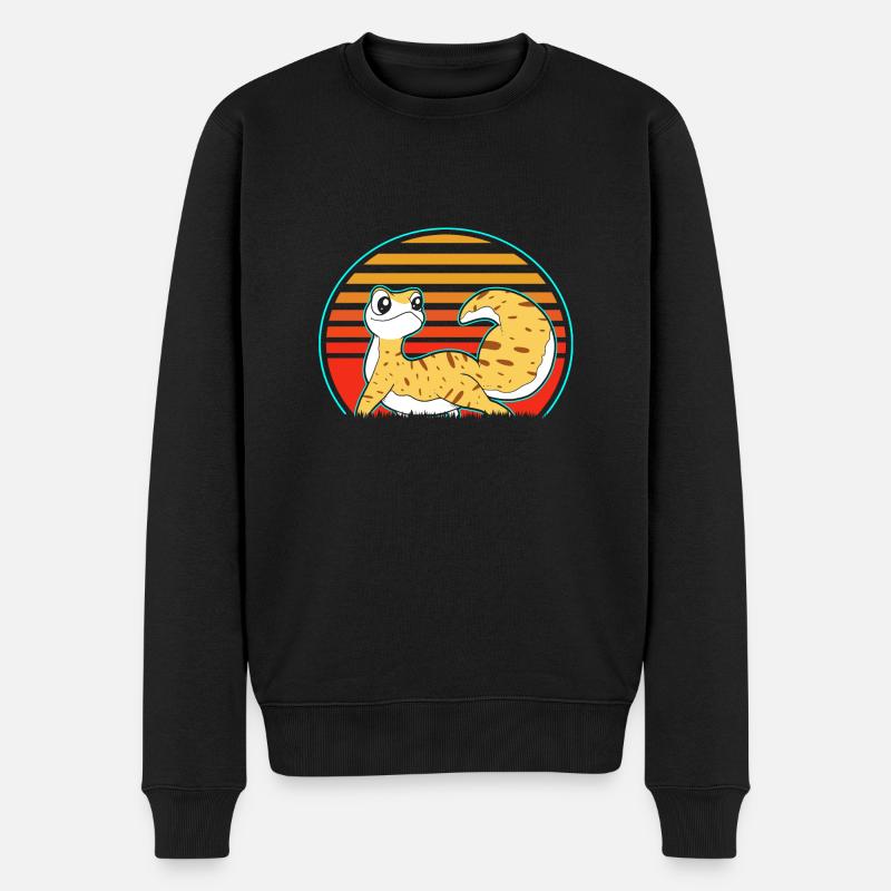 Gecko léopard - Pull Premium bio Homme - noir