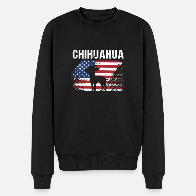 Chihuahua - Männer Premium Bio Pullover - Schwarz