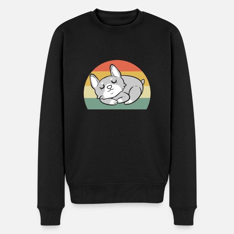 Corgi - Men's Premium Organic Jumper - black
