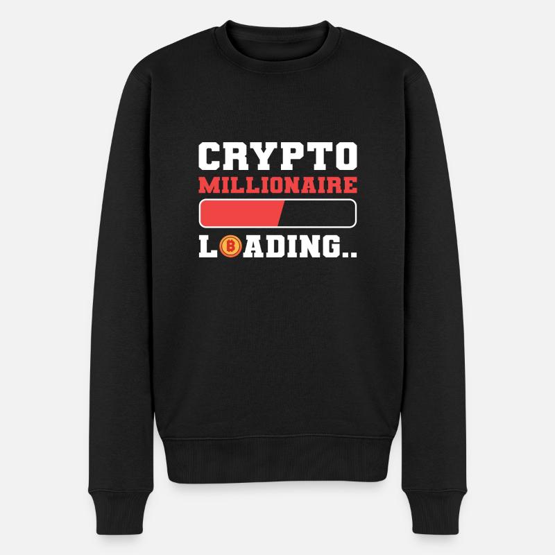 Bitcoin Millionär - Männer Premium Bio Pullover - Schwarz